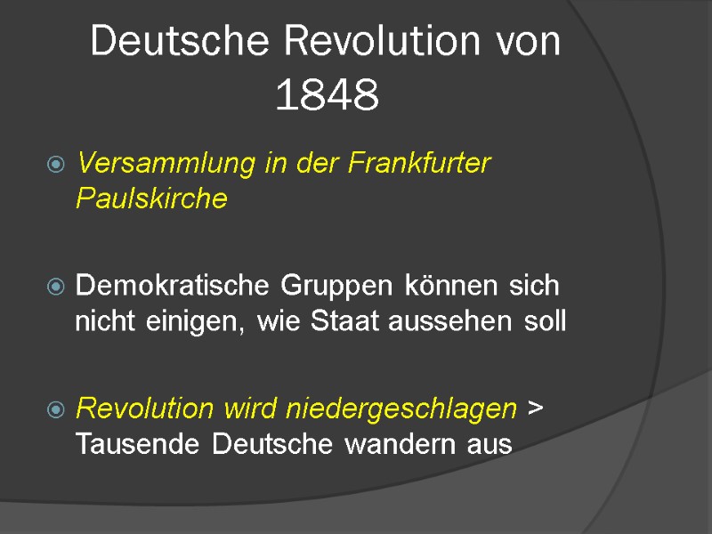 Deutsche Revolution von 1848 Versammlung in der Frankfurter Paulskirche  Demokratische Gruppen können sich